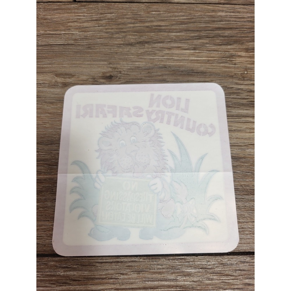 Vintage Lion Country Safari Decal Sticker